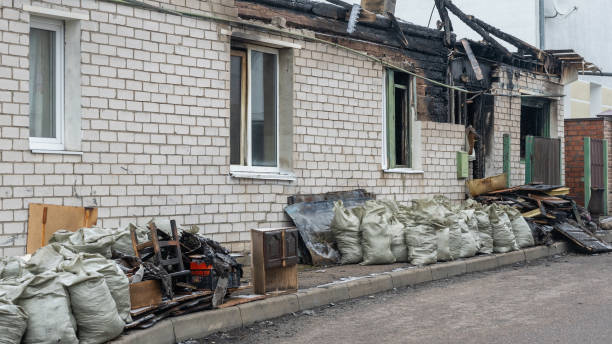 Professional Fire Damage Removal technician working in Hudson, PA